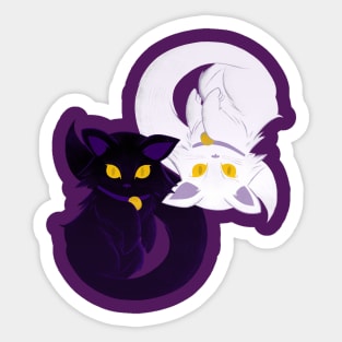 Yin Yang Cat Sticker